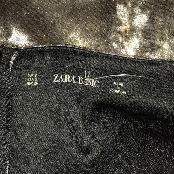 Zara Basic Gold Mini Dress NWOT - Picture 8 of 10